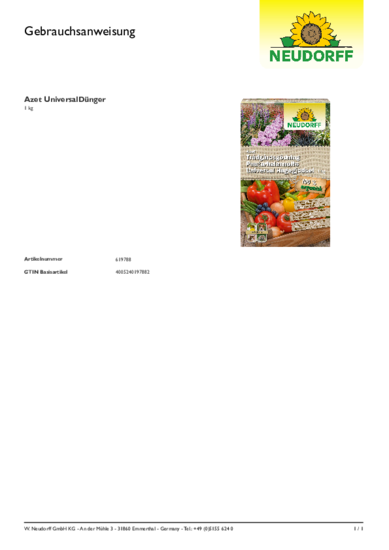 Azet Puutarhalannoite Gebrauchsanweisung