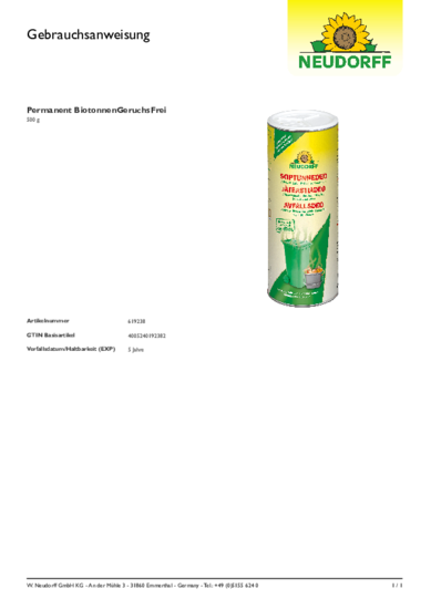 Jäteastiadeo Gebrauchsanweisung