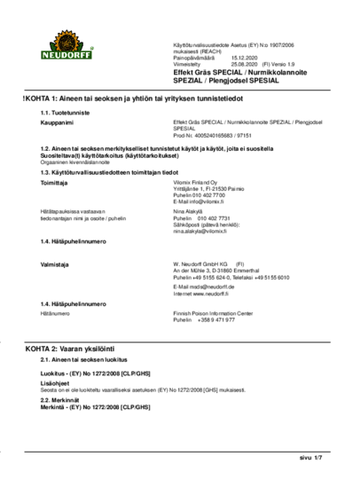 Nurmikkolannoite SPEZIAL 5+1