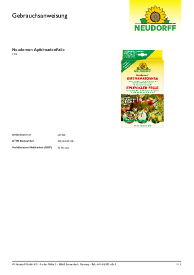 Neudomon Omenamatoansa Gebrauchsanweisung